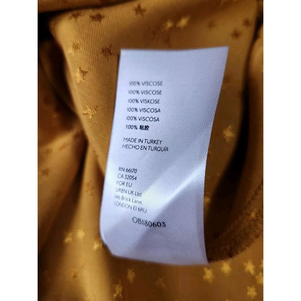 NWT $60 Free People Starstruck Mini Skirt Canyon Bluff Gold Size 2 - Picture 10 of 10